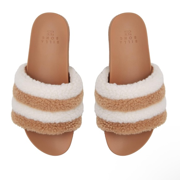 Billabong Fuzzy  Ellie Slide Sandals - Picture 1 of 3
